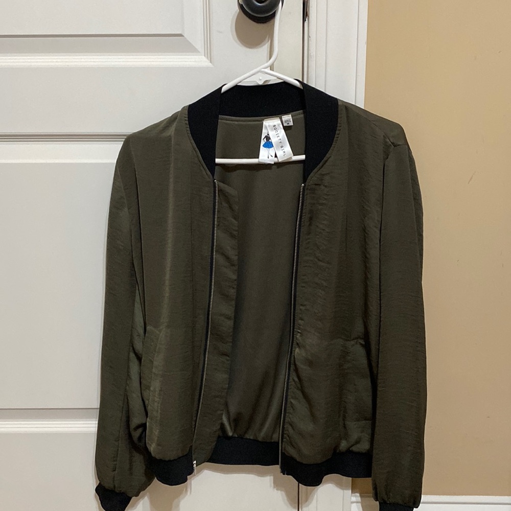 Medium green bomber jacket